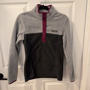 Columbia Three Lakes™ Colorblock Gray Fleece Pullover Womens‎ Size XS  XL0632